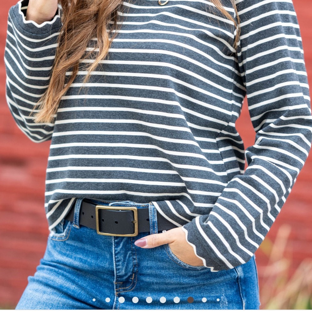 NEW Betsey’s Boutique Striped Black and White Women's Top